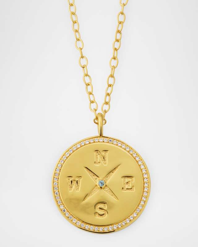 True North Compass Charm Necklace